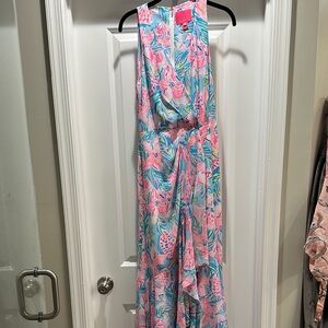 Lilly PuFloral Sleeveless Maxi Dress